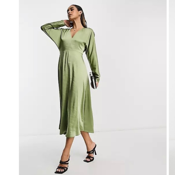 ASOS Dresses & Skirts - NWT ASOS design satin v neck dress